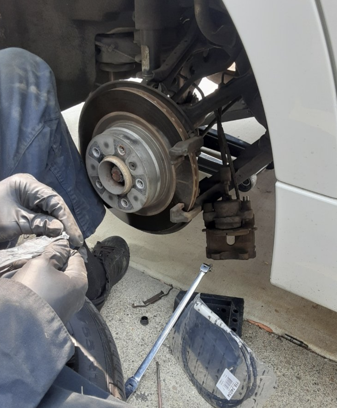 this image shows brake repair in Oklahoma City, OK